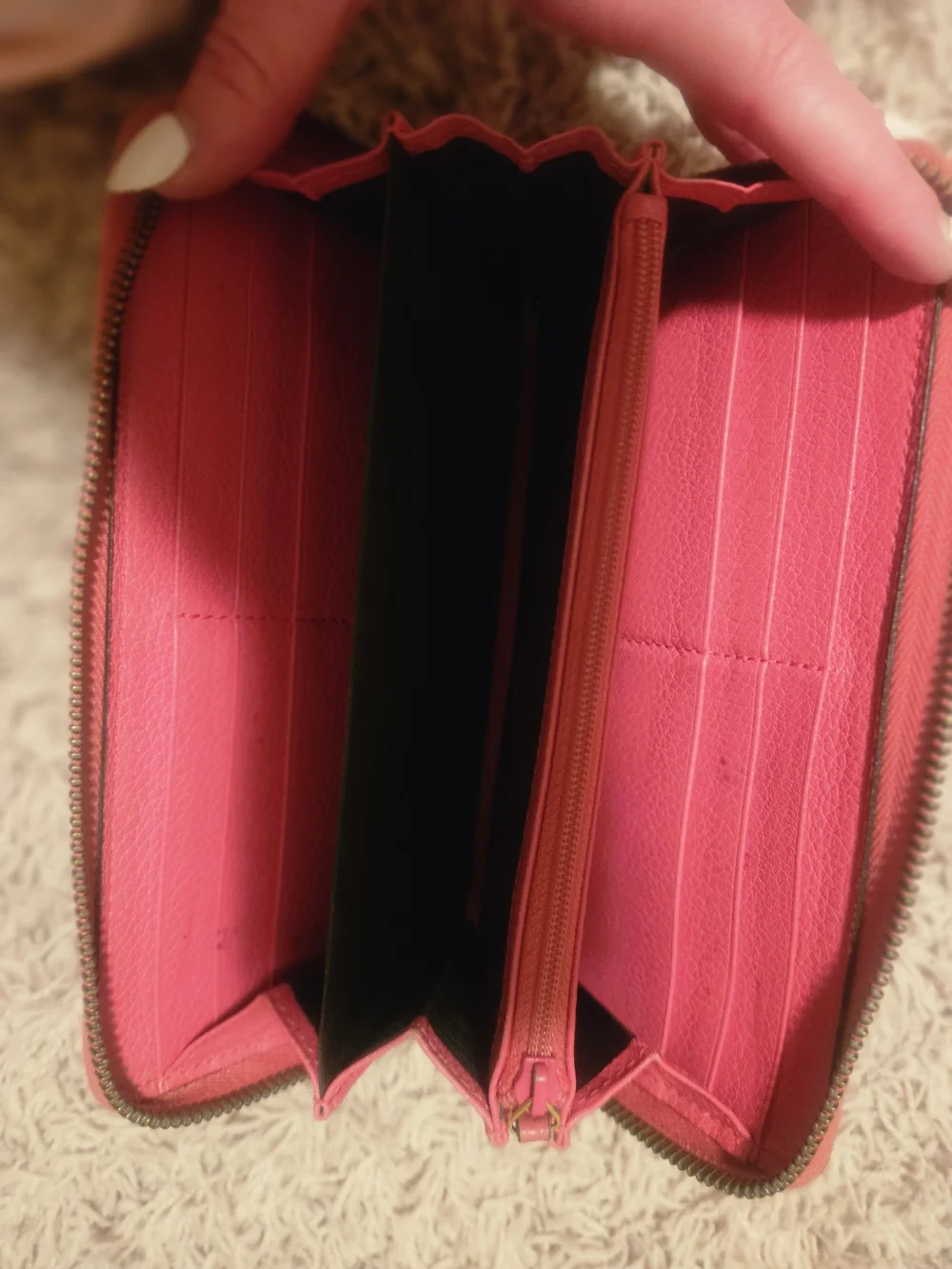 💗Gucci PINK GRAPHIC Logo FULL Zip LONG Wallet 💗